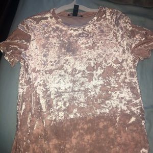 short sleeve velvet t shirt